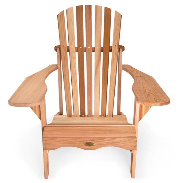 Chaise Adirondack avec Ottoman, Cèdre naturel