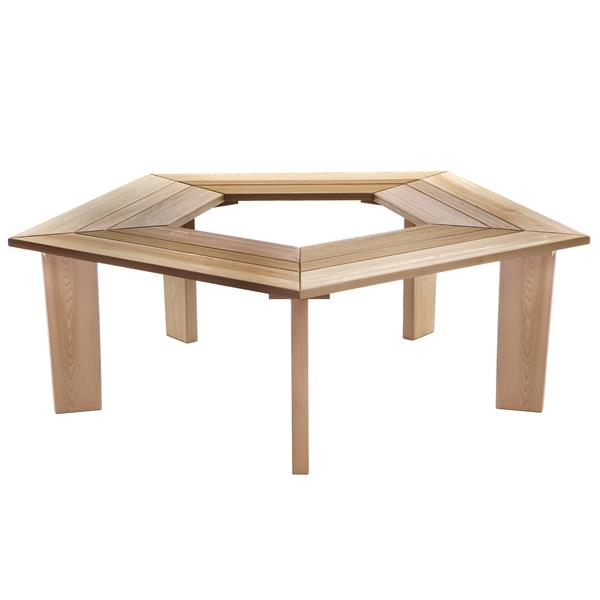 All Things Cedar 5-Sided Tree Bench