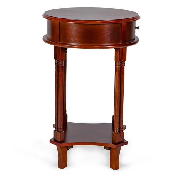 All Things Cedar Round Accent Table - Cherry - 18-in