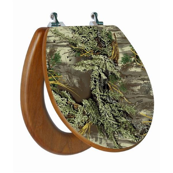 Topseat Toilet Seat with High Res 3D Image Round Camouflage TSCARCP RONA