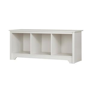 South Shore Furniture Vito Cubby Storage Bench - 51.25-in x 16-in x 19.75-in - White