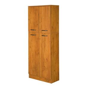 South Shore Furniture Axess 4-Door Storage Pantry - 23.5-in x 12.25-in x 61-in - Orange