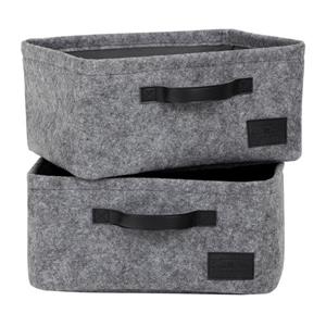 South Shore Furniture Storit Small Woven Felt Baskets - Gray - 2-pk