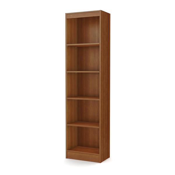 South Shore Furniture Axess 5-Shelf Narrow Bookcase - Morgan Cherry