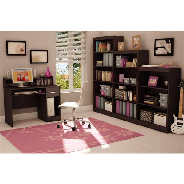 South Shore Furniture Axess 4-Shelf Bookcase - 28-in x 11.5-in x 56-in - Chocolate