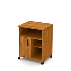 Meuble pour micro-ondes sur roulettes Axess, pin campagnard