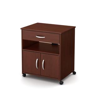 South Shore Furniture Axess Printer Cart on Wheels - Royal Cherry