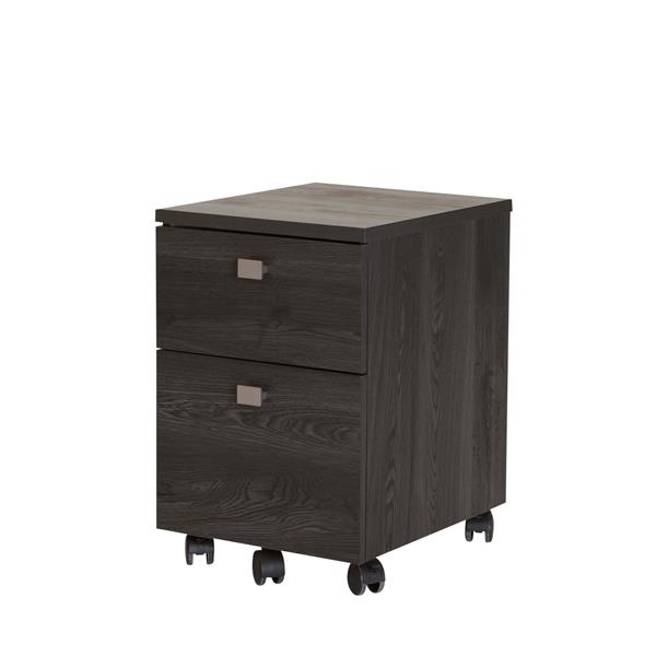 South Shore Furniture Interface 2-Drawer Mobile File Cabinet - Gray Oak