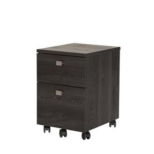 South Shore Furniture Interface 2-Drawer Mobile File Cabinet - Gray Oak