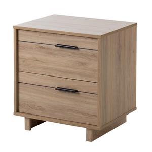 South Shore Furniture Fynn 2-Drawer Nightstand - Rustic Oak