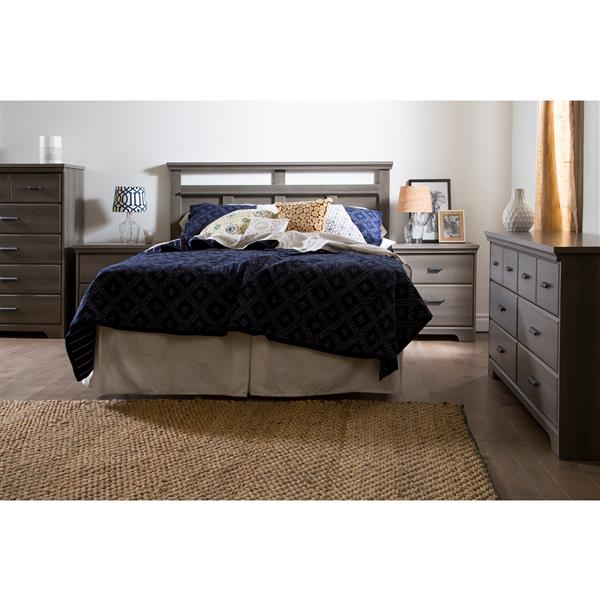 South Shore Furniture Versa 2-Drawer Nightstand - Gray Maple