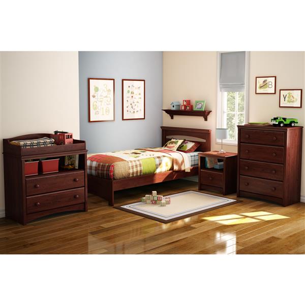 South Shore Furniture Sweet Morning 1 Drawer Nightstand Royal Cherry 3246062 Rona