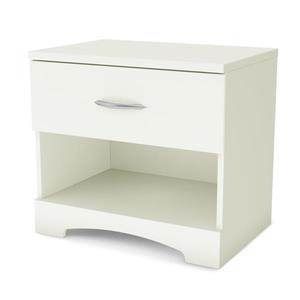 South Shore Furniture Step One 1-Drawer Nightstand - White