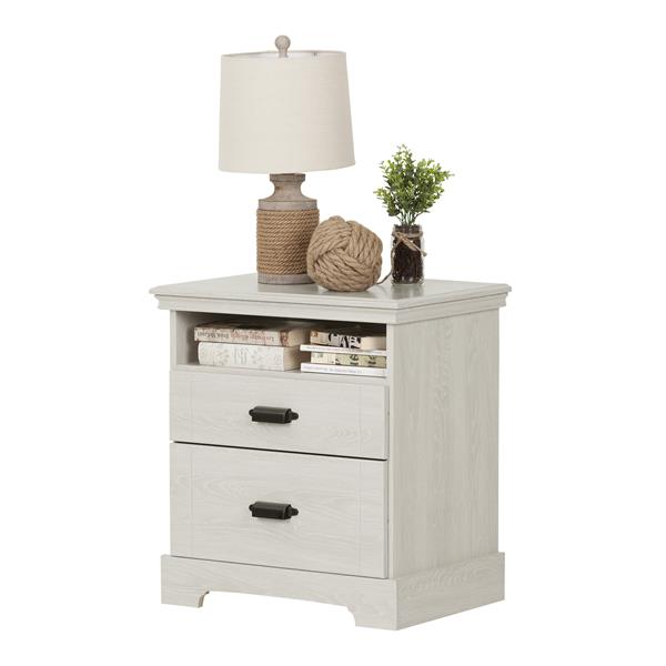 South Shore Furniture Avilla 2 Drawer Nightstand Winter Oak 10247 Rona