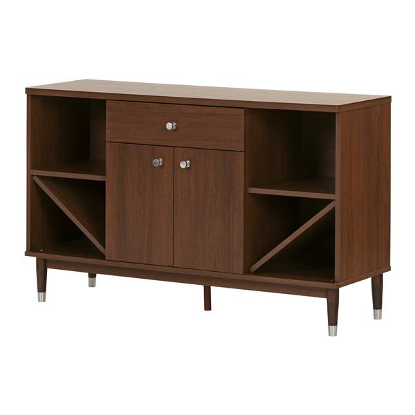 South Shore Furniture Olly Sideboard Storage Cabinet Brown Walnut 10522 Rona