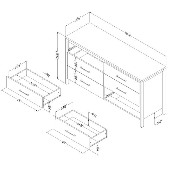 South shore deals gravity dresser