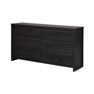 South Shore Furniture Tao 6-Drawer Double Dresser - Gray Oak