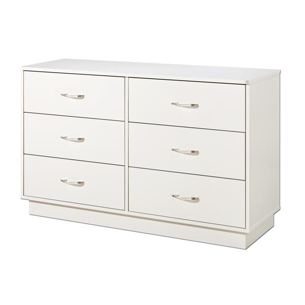 South Shore Furniture Logik 6 Drawer Double Dresser White