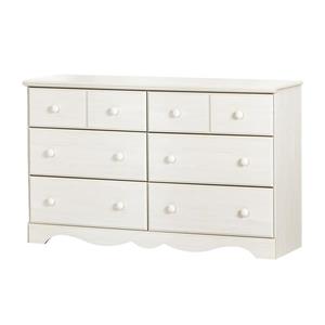 South Shore Furniture Summer Breeze 6-Drawer Double Dresser - White Wash