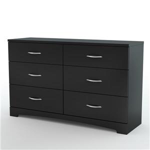 South Shore Furniture Step One 6-Drawer Double Dresser - Black