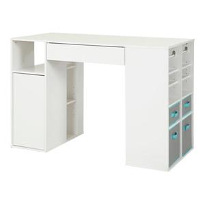 South Shore Furniture Crea Counter-Height Craft Table - 53.25-in x 26.75-in x 34-in - White