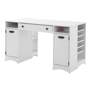 Table de travail avec rangement Artwork, blanc