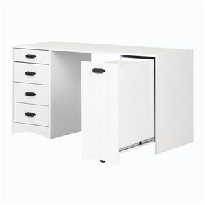 South Shore Furniture Artwork Craft Table with Storage - White