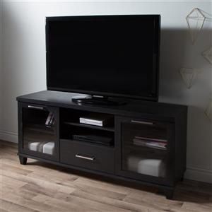 South Shore Furniture Adrian TV Stand - 59.5-in x 17-in x 27.75-in - Black