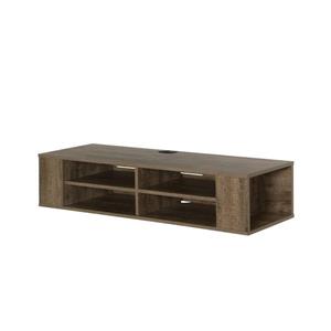 South Shore Furniture City Life Wall-Mounted Media Console - Brown