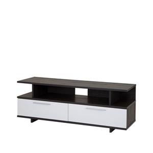 South Shore Furniture Reflekt TV Stand - 59.25-in x 18.25-in x 21.75-in - Gray