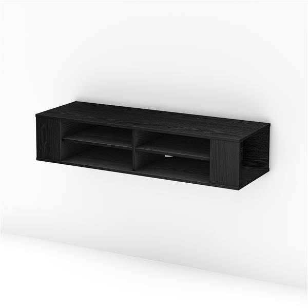 Console média murale City Life, 49,5 po x 16,25 po x 11,5 po, noir