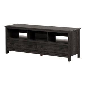 South Shore Furniture Exhibit TV Stand - 59.25-in x 17.5-in x 22.5-in - Gray