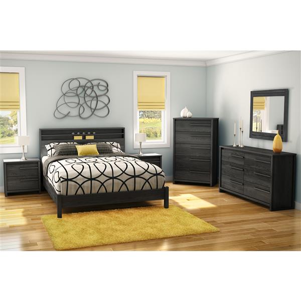 South Shore Furniture Tao 5-Drawer Chest - 30.5-in x 19-in x 49-in - Gray Oak