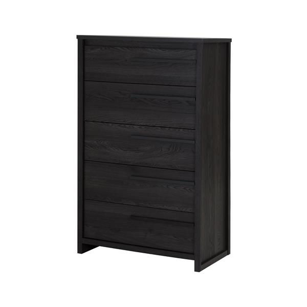 South Shore Furniture Tao 5-Drawer Chest - 30.5-in x 19-in x 49-in - Gray Oak