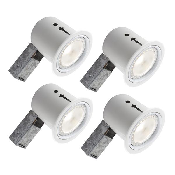 BAZZ Recessed LED Kit with PAR30 Bulb 5 inch White 4 Pack