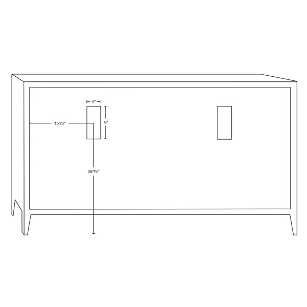 American Imaginations Shaker Double Sink White 59-in Bathroom Vanity with Black Galaxy Top