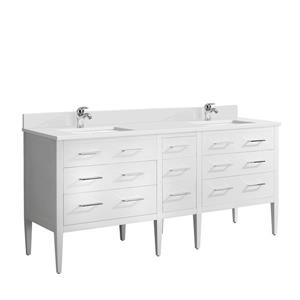 Meuble-lavabo avec comptoir en quartz Sydney, 73