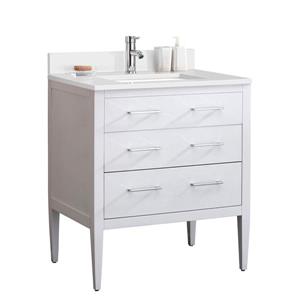 Meuble-lavabo avec comptoir en quartz Sydney, 31