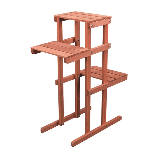 LEISURE SEASON Support en bois pour plante à 3 niveaux, 30 po x 12 po x 24  po PS6111