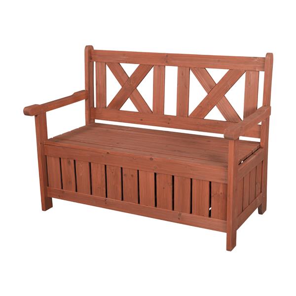 Leisure Season Wooden Storage And Seating Bench Sb6024 Rona