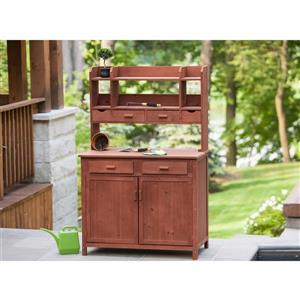 Leisure Season Potting Bench With Storage - 42-in L x 24-in D x 67-in H