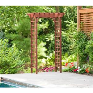 Leisure Season Wooden Arbour with Lattice - 26'' x 49'' x 83''