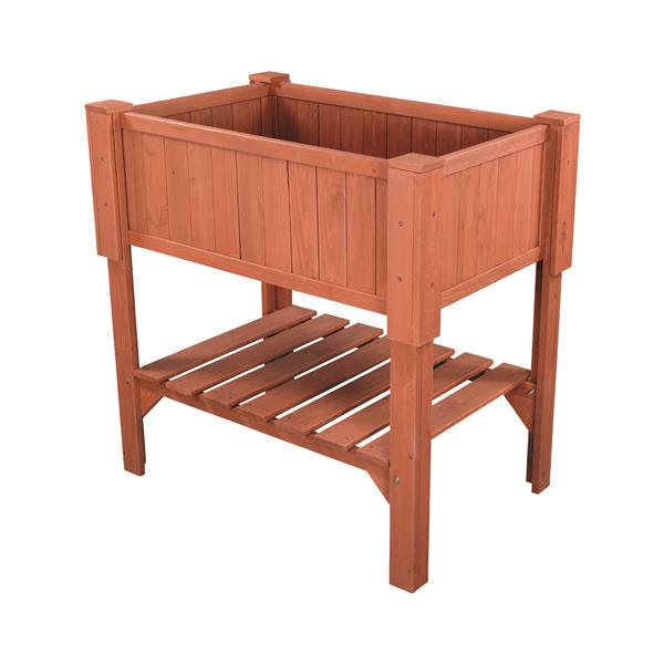 Leisure Season Raised Wooden Planter Box - 36-in x 24-in x 36-in