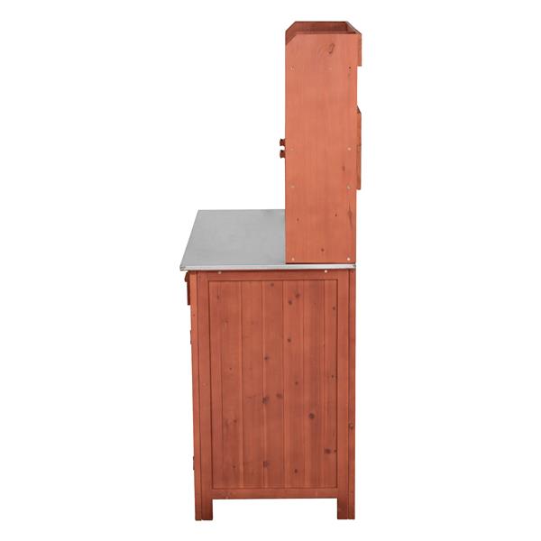 Outdoor prep outlet station with storage