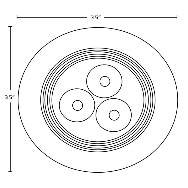American Imaginations Pot Light - 3.5-in - Chrome