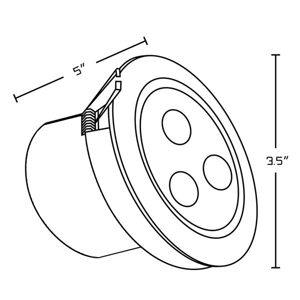 American Imaginations Pot Light - 3.5-in - Chrome