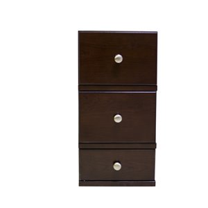 Tiroir modulaire Juliet, 12,5" x 23,75", bois, brun