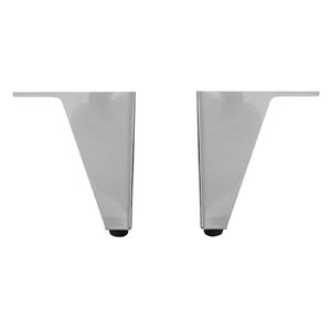 Base de patte Zen, 3,9" x 5,75", laiton, chrome