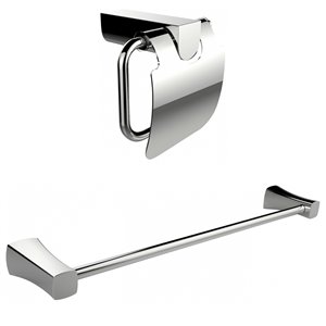 Porte-papier hygiénique, porte-serviettes à une tige, chrome
