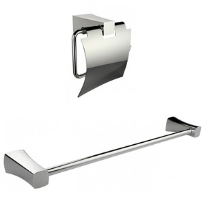 Porte-papier hygiénique avec porte-serviettes à une tige
